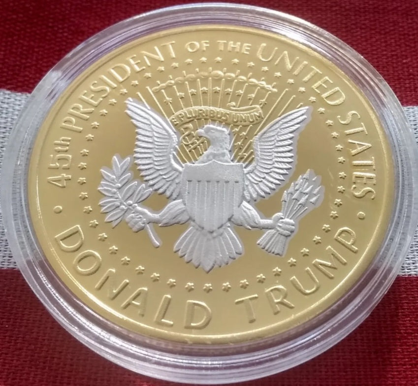 2017 Donald Trump Silver
on Gold Liberty Eagle
Commemorative Coin Two Tone