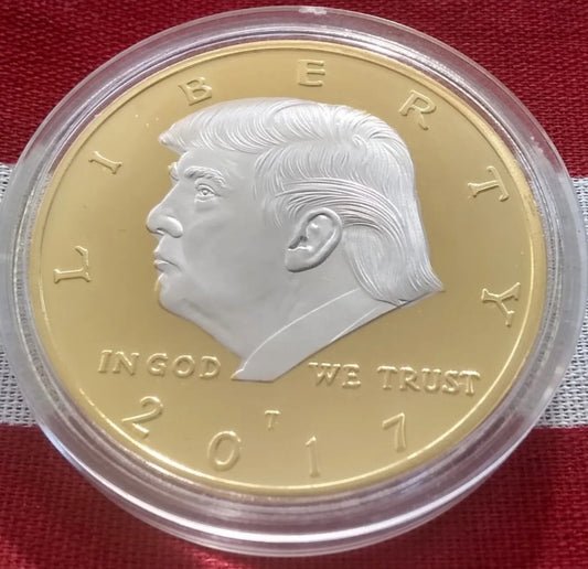 2017 Donald Trump Silver
on Gold Liberty Eagle
Commemorative Coin Two Tone